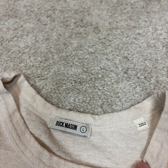 Buck Mason Classic Straight Hem Hemp Cotton Shirt Men's L Minimalist Americana - Picture 6 of 9